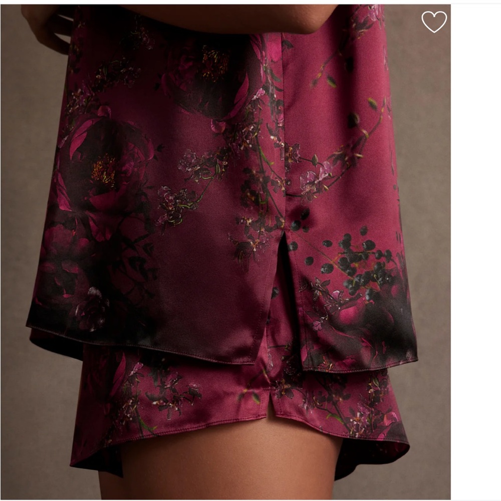 LUNYA x ROSANDICH BNWT Washable Silk Tee Short Set in Rouge Reverie Size L - Picture 5 of 10